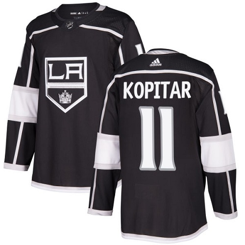 Adidas Kings #11 Anze Kopitar Black Home Authentic Stitched NHL Jersey - Click Image to Close